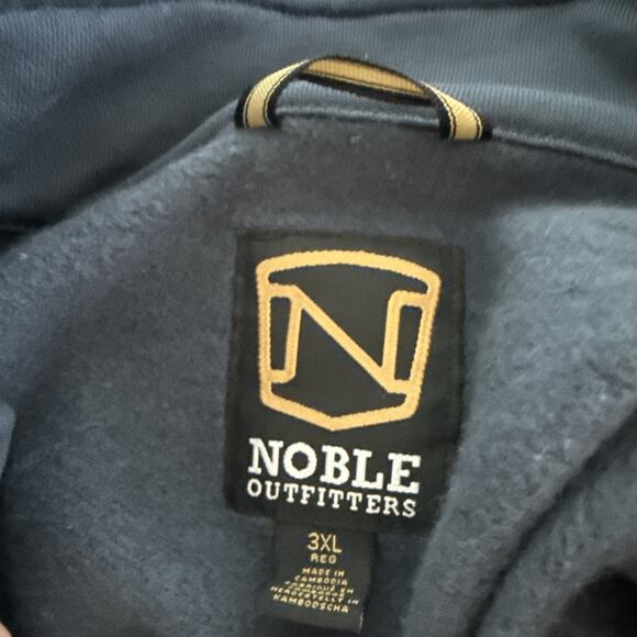 Noble Outfitters Men's 1/2 zip pullover Hoodie Navy Size 3XL Business Casual - Picture 5 of 5